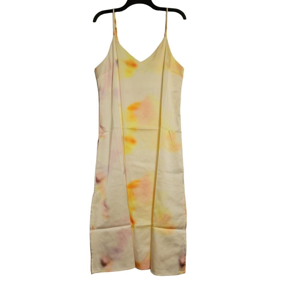 The Drop Ana New With Tag Vibrant Tie-Dye Slip‎ Dress Slit Womens L